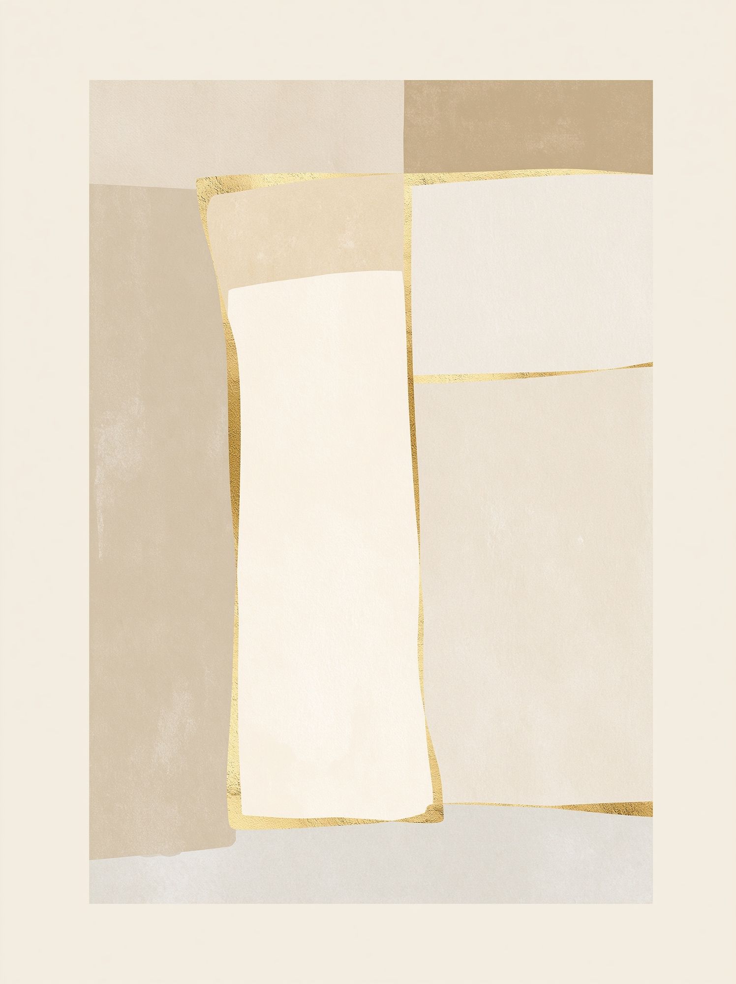 Neutral Gold Abstract Poster. poster — abstract art