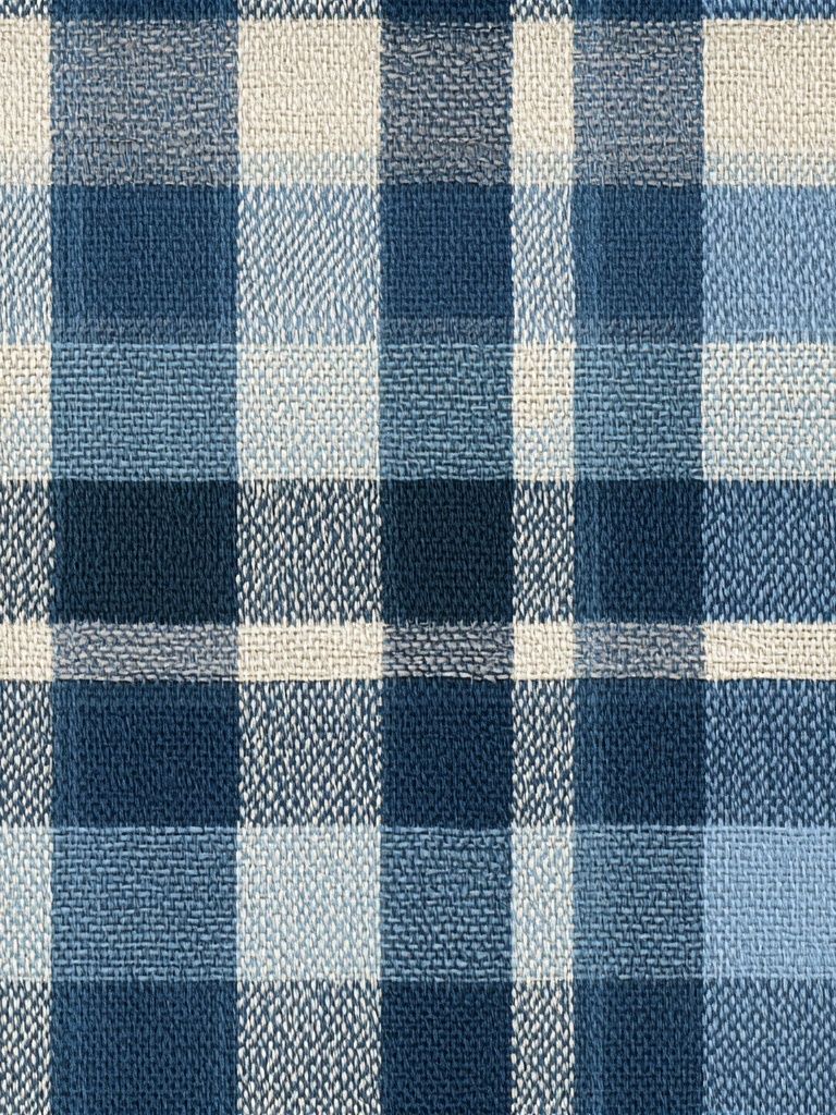 Blue Plaid Textile Pattern Print. poster detail