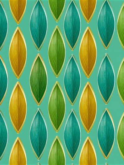 Leaf Pattern Abstract Print.