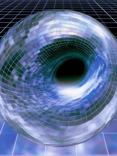 Chrome Tunnel Abstract Poster.