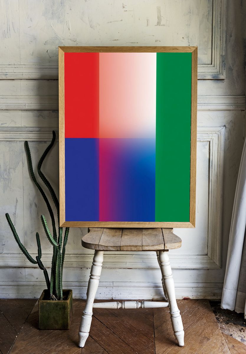 Color Block Gradient Abstract Poster. room preview