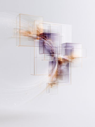 Geometric Light Flow Abstract Poster. poster