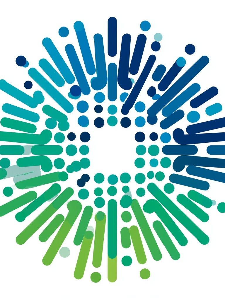 Blue Green Burst Abstract Poster. poster detail