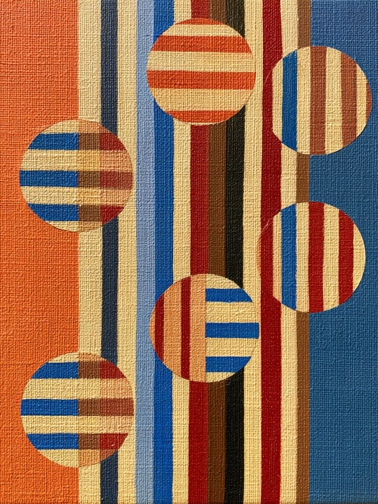 Retro Geometric Stripes Poster. poster detail