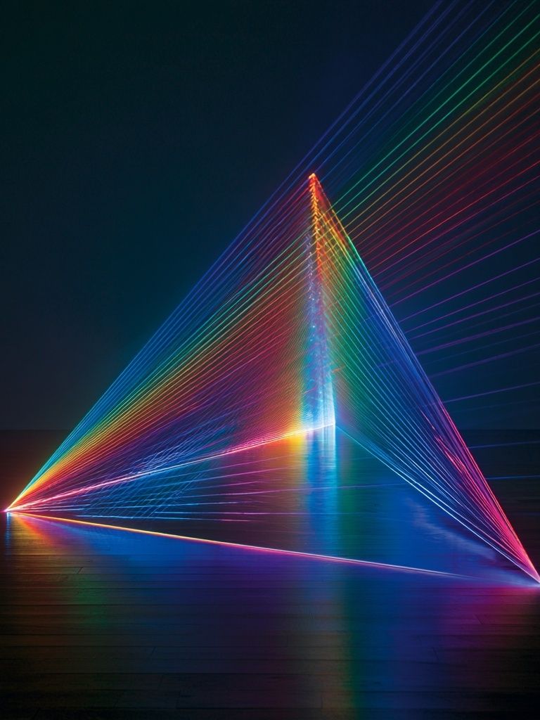 Neon Prism Geometry Poster. poster detail