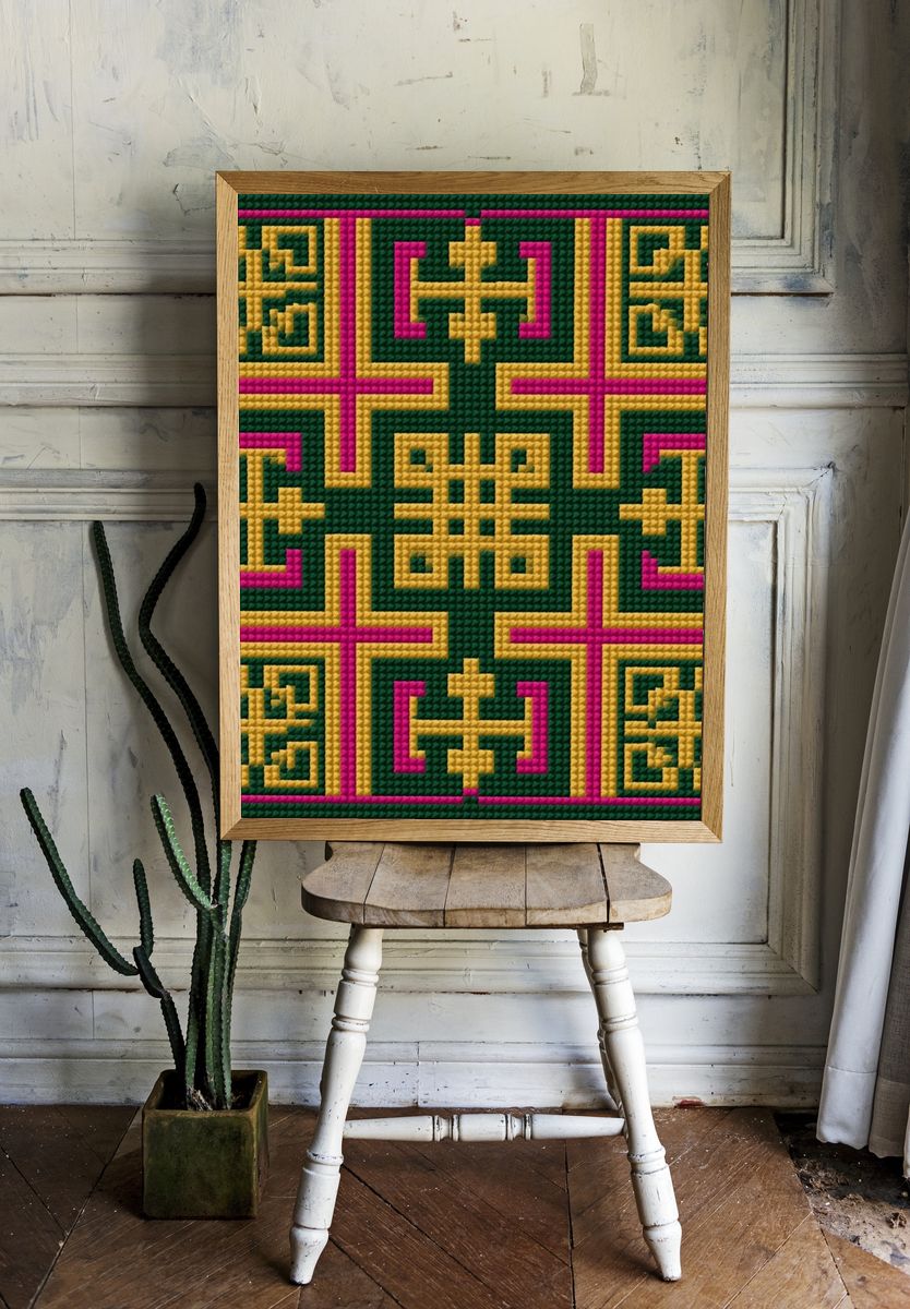 Geometric Knotwork Abstract Poster. room preview