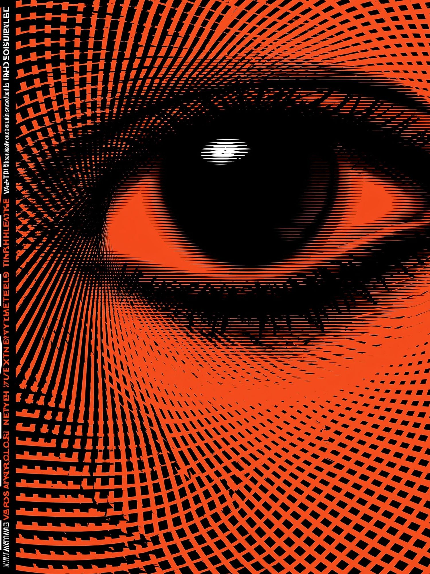 Orange Eye Optical Illusion Poster. poster detail