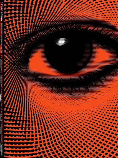 Orange Eye Optical Illusion Poster.