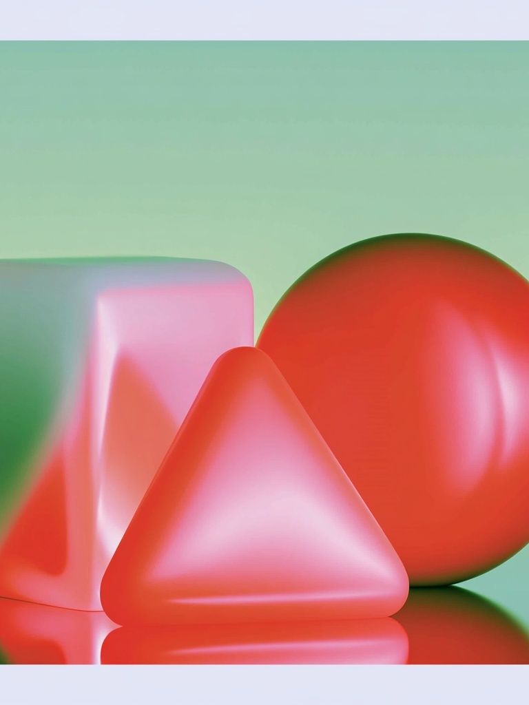 Pastel Geometric Abstract Poster. poster detail