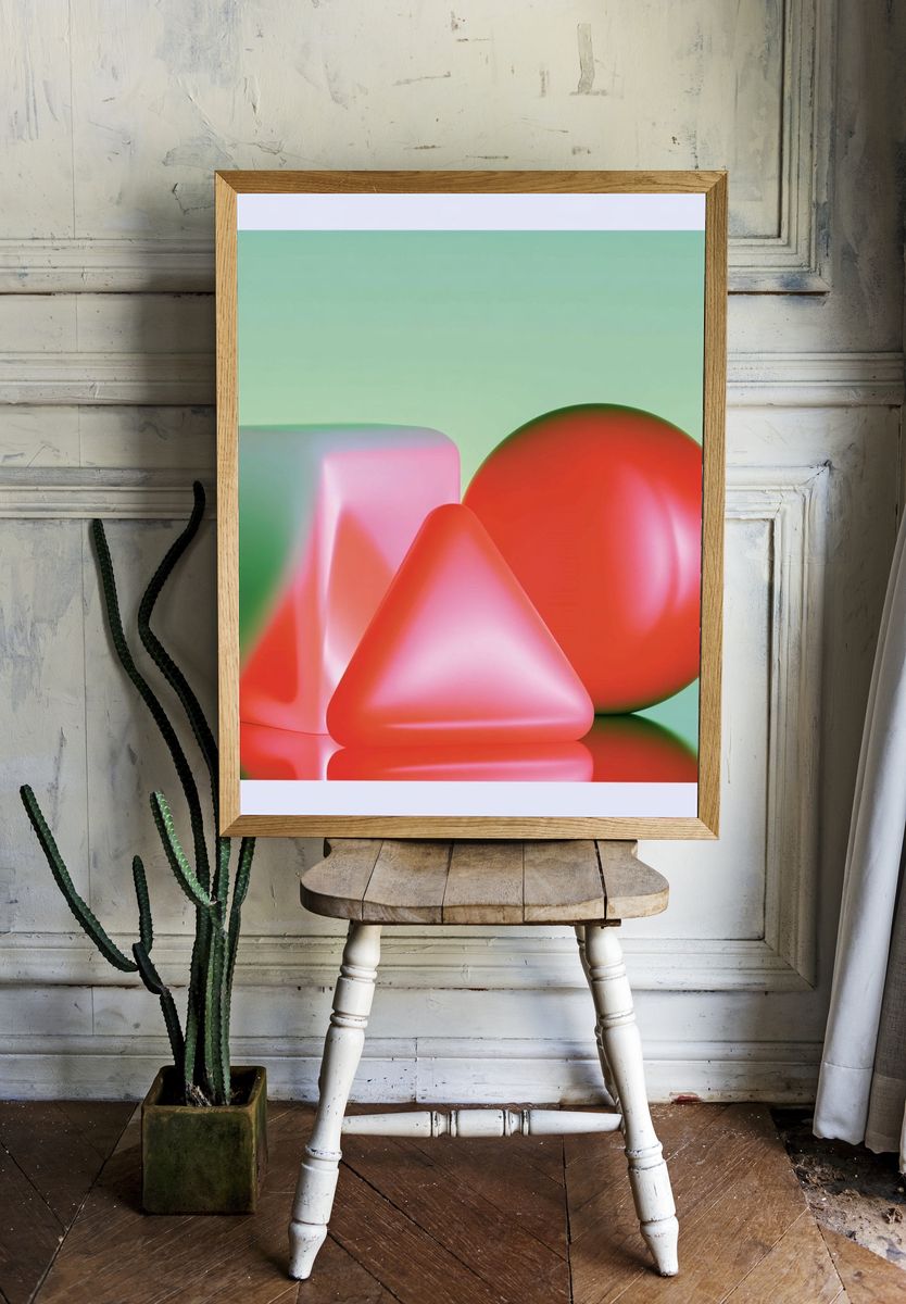 Pastel Geometric Abstract Poster. room preview