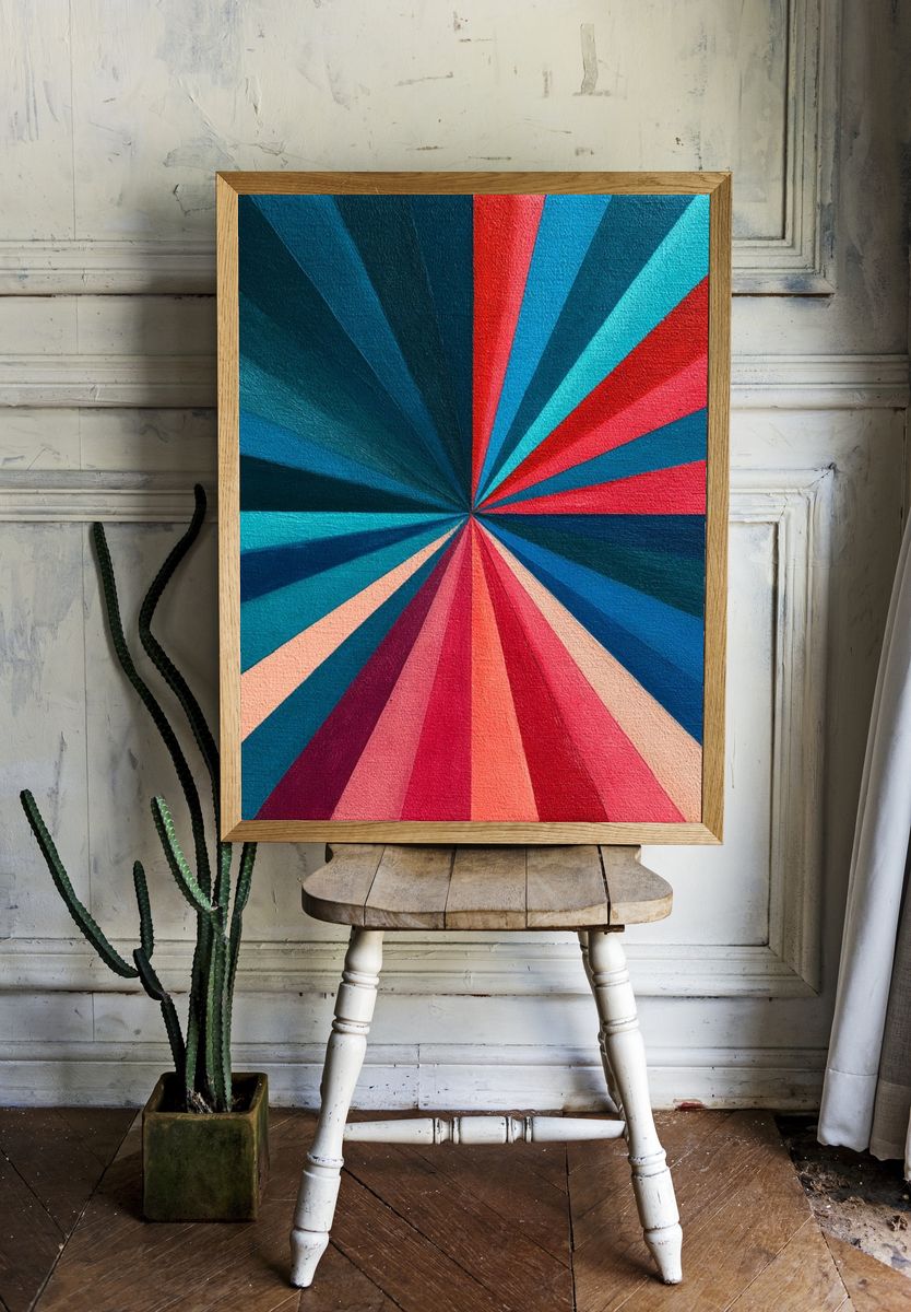 Radiant Burst Abstract Poster. — room view 1