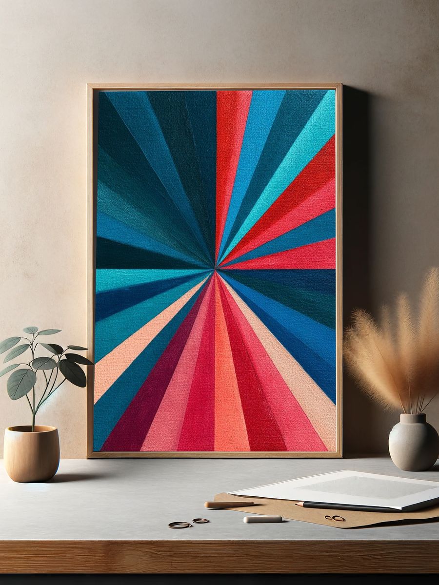 Radiant Burst Abstract Poster. — room view 2