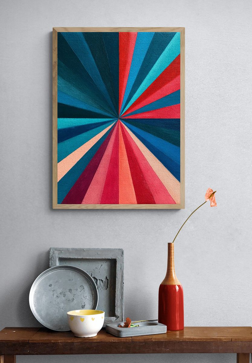 Radiant Burst Abstract Poster. — room view 3
