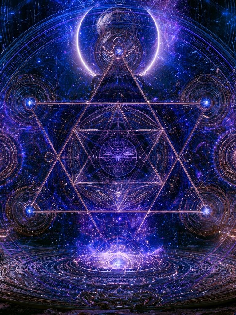 Cosmic Sacred Geometry Abstract Print. poster detail