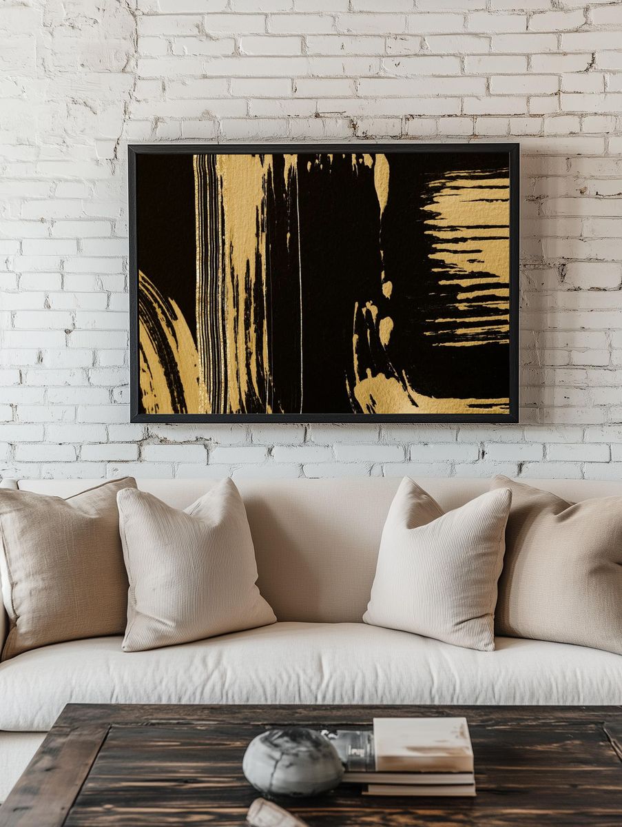 Luxury gold textured background black. room preview