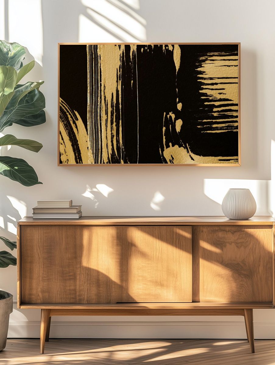 Luxury gold textured background black. — room view 3