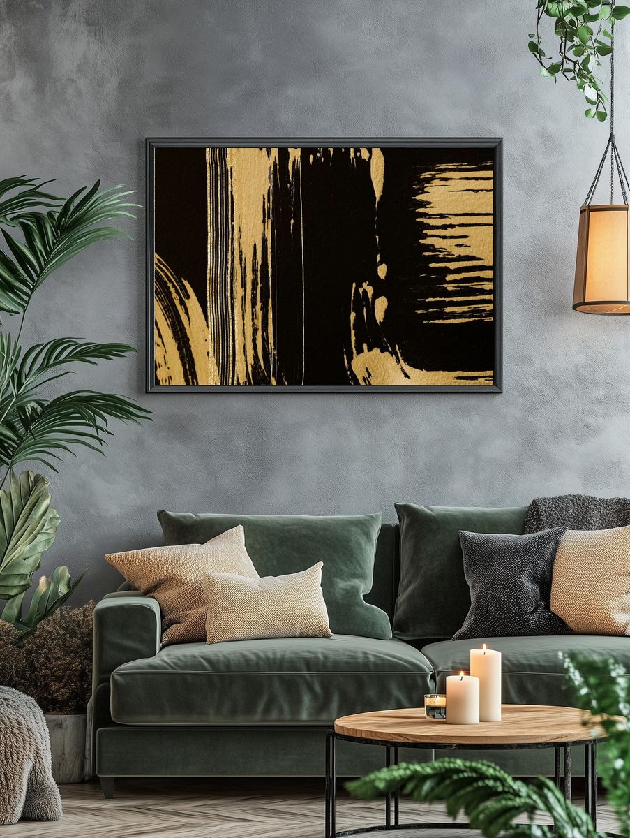 Luxury gold textured background black. — room view 4