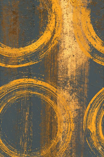 Golden Circles Abstract Poster.