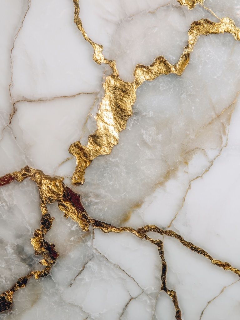 Gold Veined Marble Abstract Print. poster — abstract art