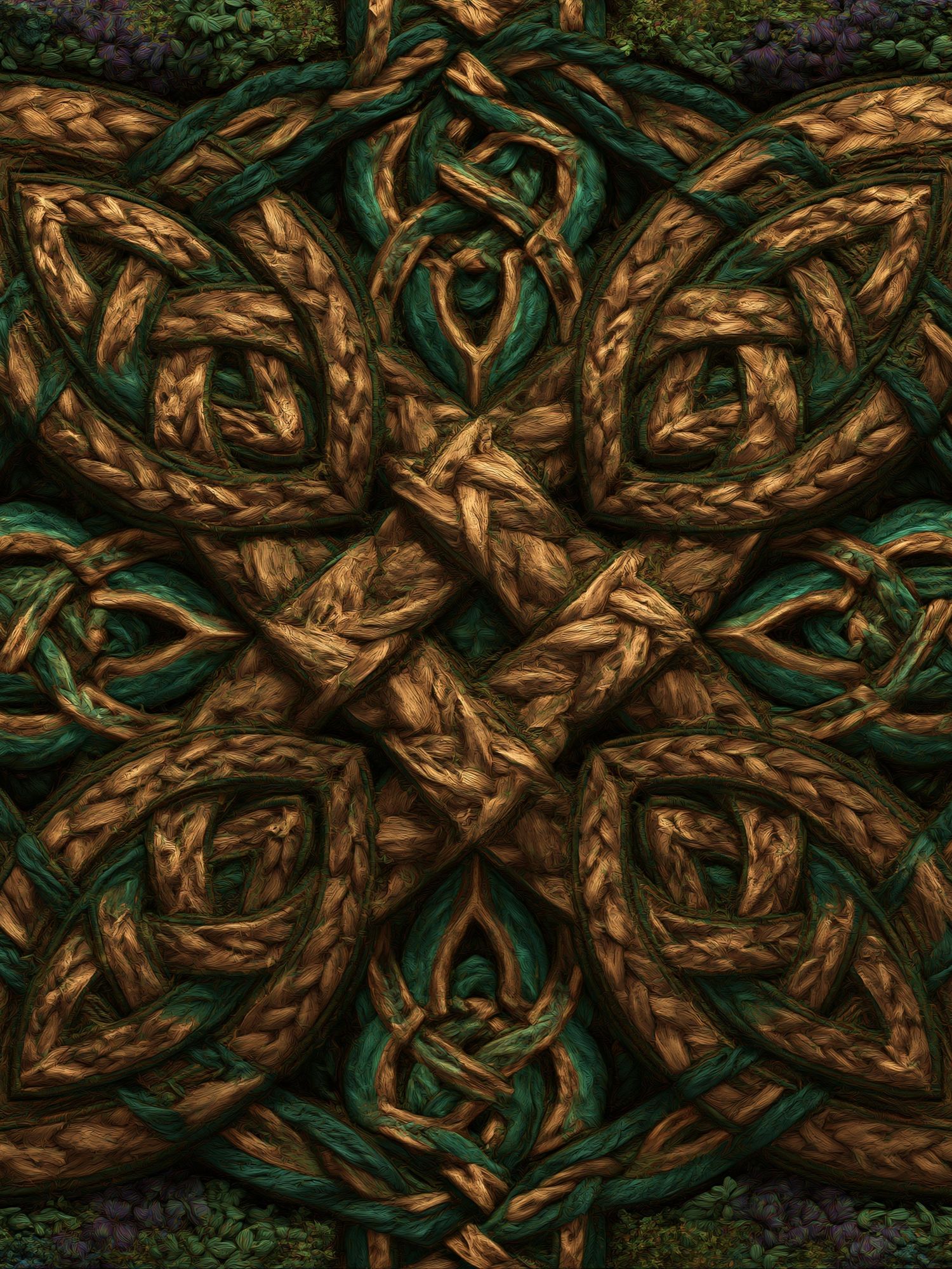 Knotwork Mandala Abstract Print. poster — abstract art