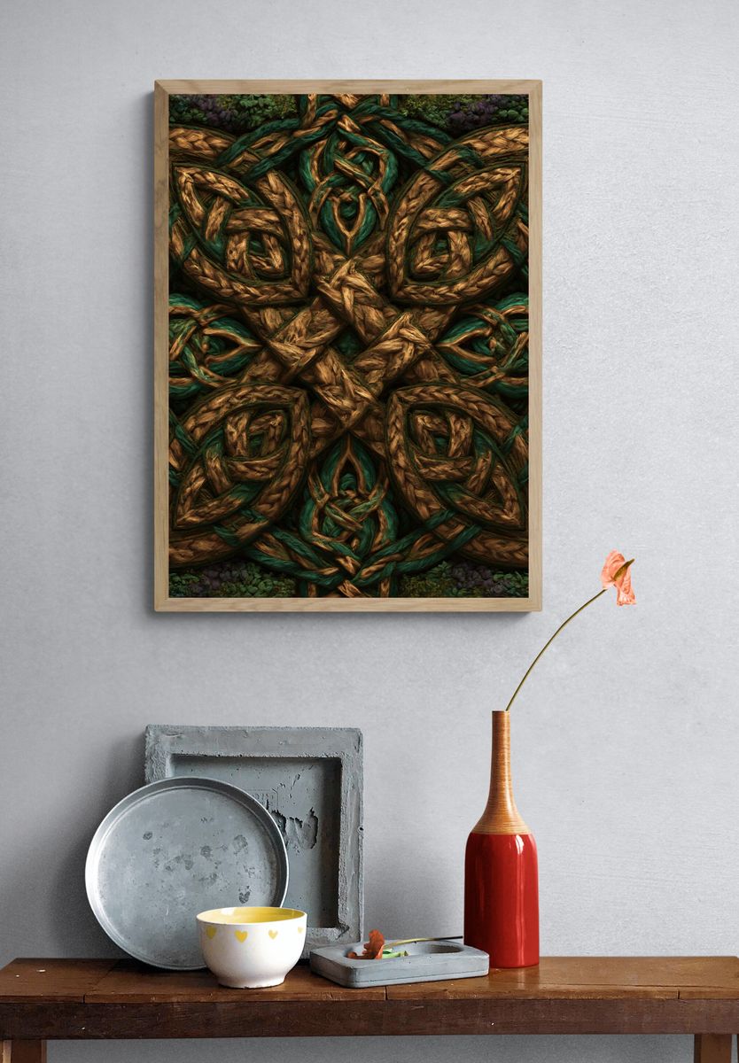 Knotwork Mandala Abstract Print. — room view 3