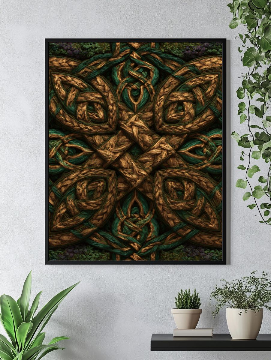 Knotwork Mandala Abstract Print. — room view 4