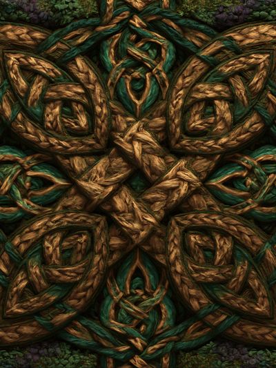 Knotwork Mandala Abstract Print.