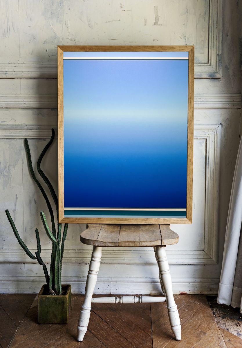 Blue Gradient Abstract Poster. room preview
