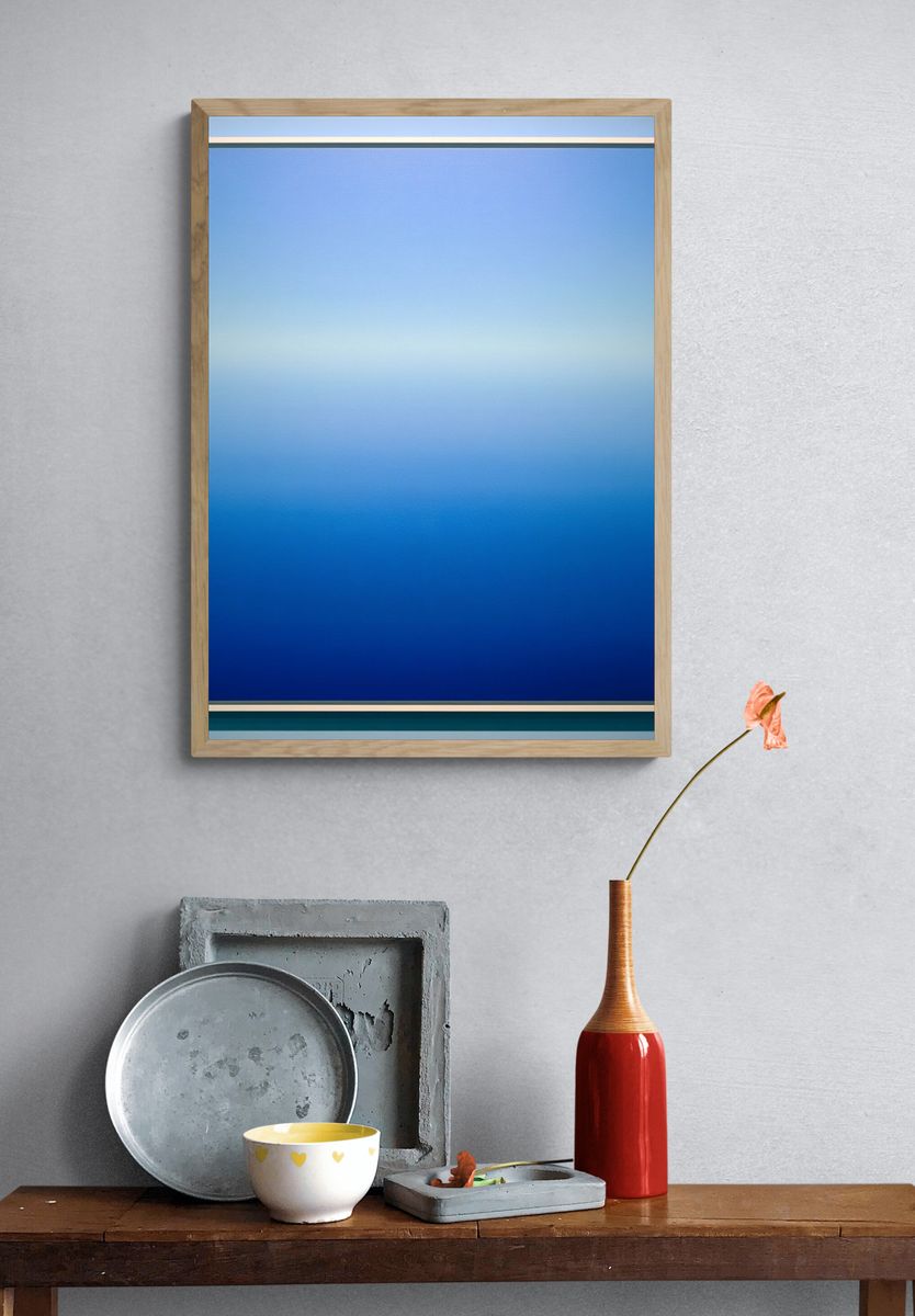 Blue Gradient Abstract Poster. — room view 3