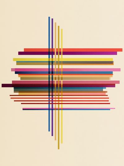 Geometric Color Grid Abstract Poster. poster