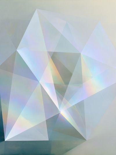 Prismatic Geometric Abstract Poster.