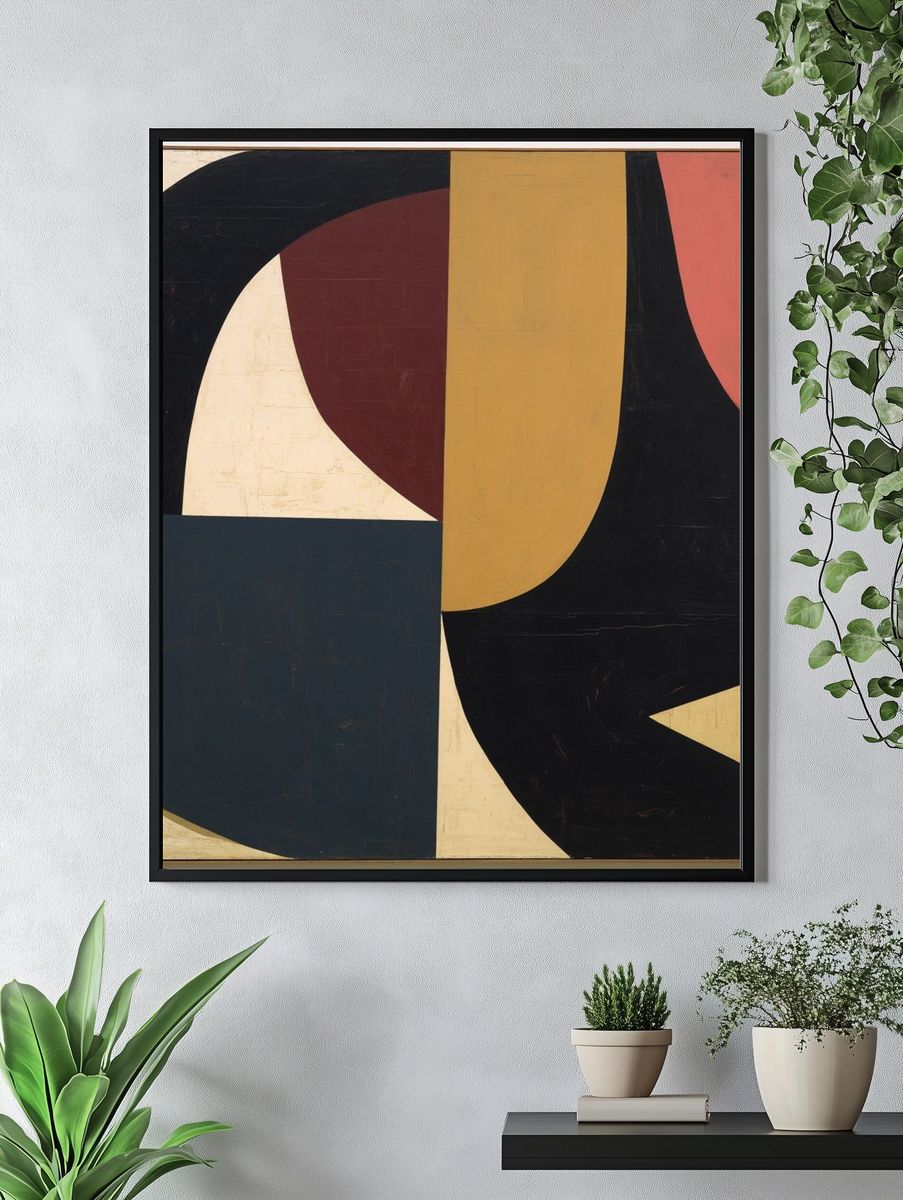 Mid-Century Geometric Abstract Poster. — room view 4