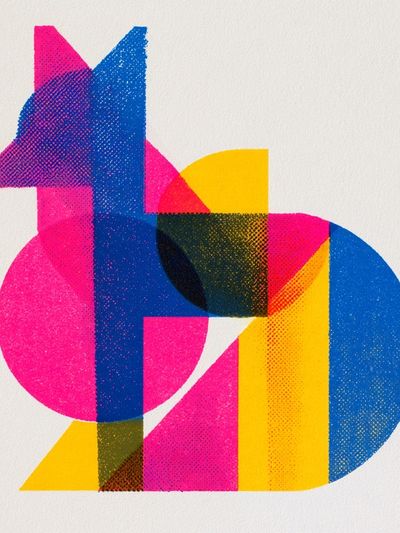 Geometric Color Blocks Poster.