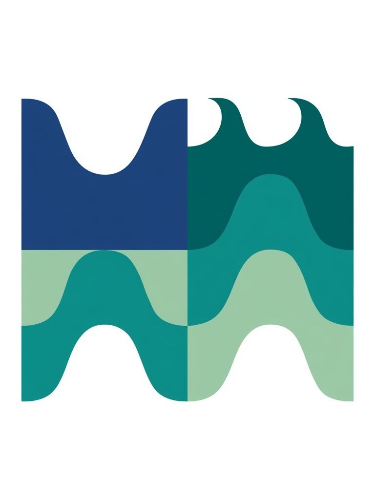 Wavy Geometric Abstract Poster. poster — abstract art