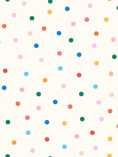 Cute polka dot background, colorful