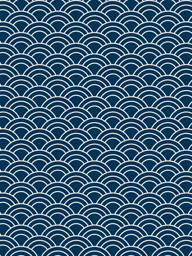 Seamless Japanese pattern wave motif. poster detail