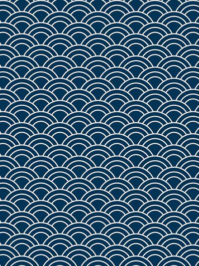 Seamless Japanese pattern wave motif. poster