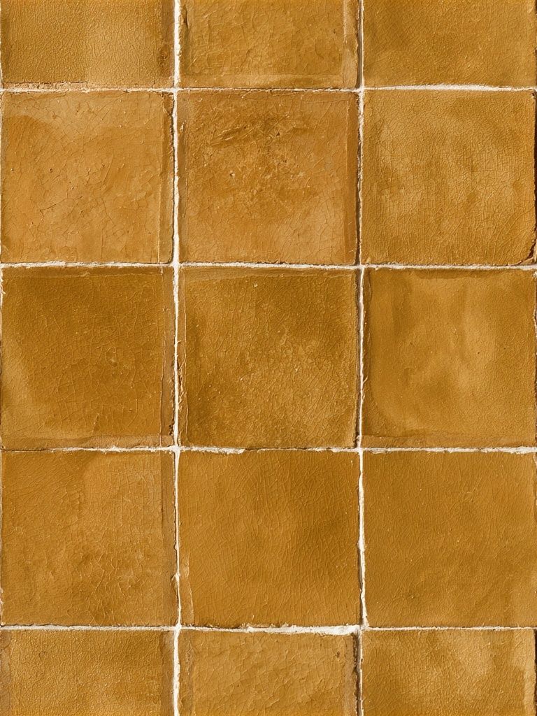 Golden Tile Grid Abstract Poster. poster detail