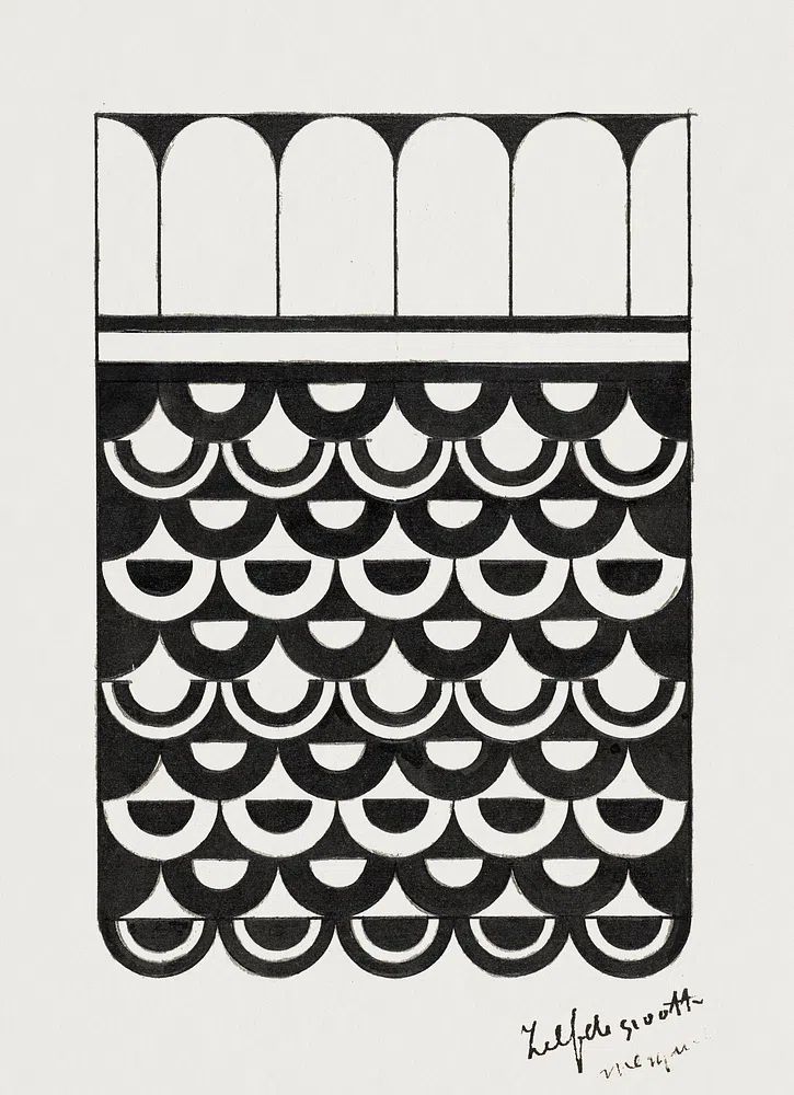 Ornament scales (Ornament van schubben). poster detail