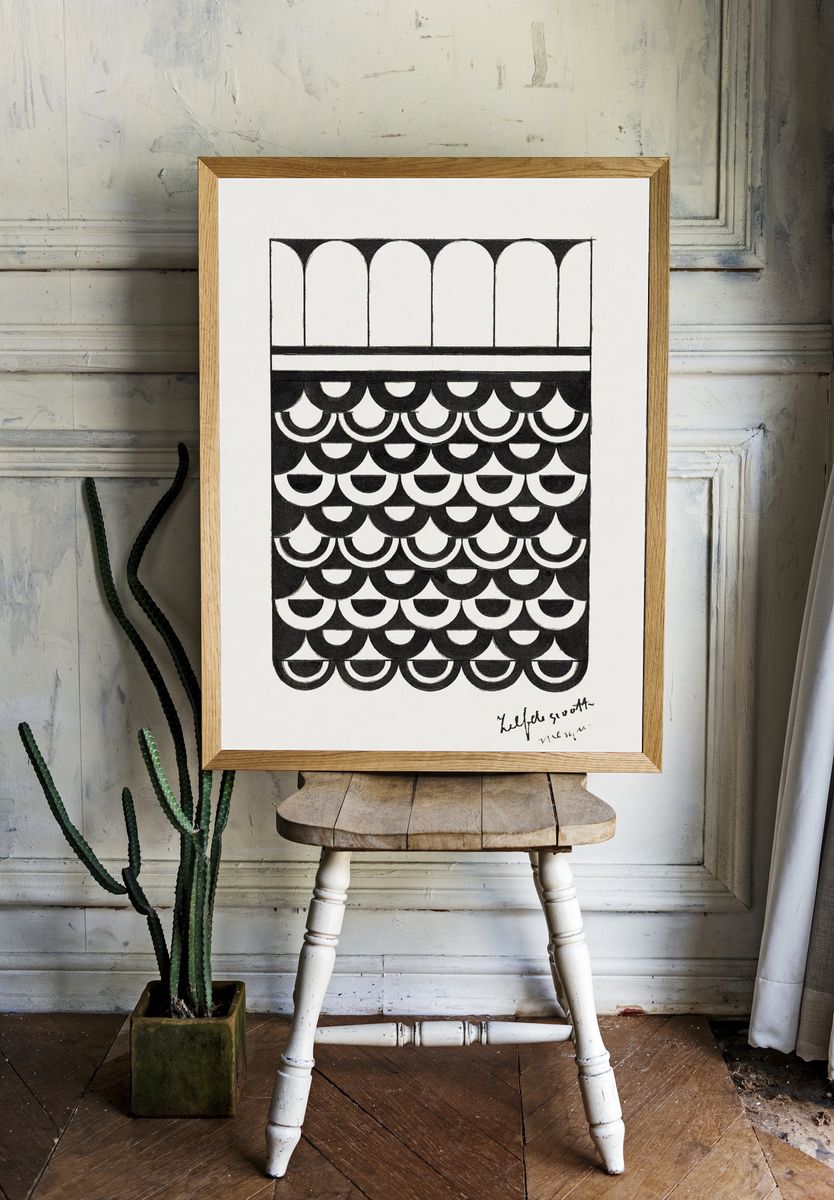 Ornament scales (Ornament van schubben). — room view 1