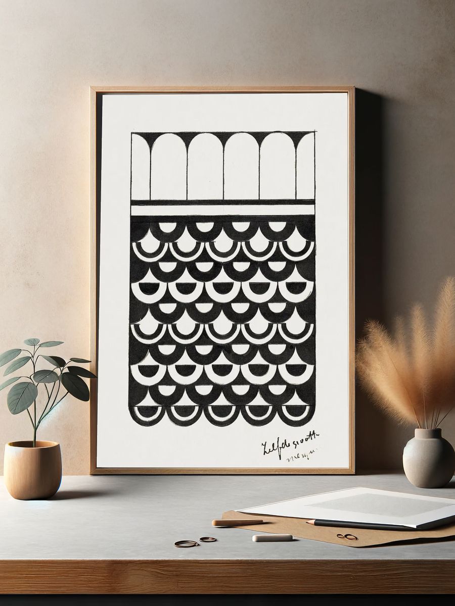 Ornament scales (Ornament van schubben). — room view 2