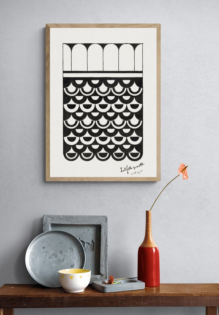 Ornament scales (Ornament van schubben). — room view 3