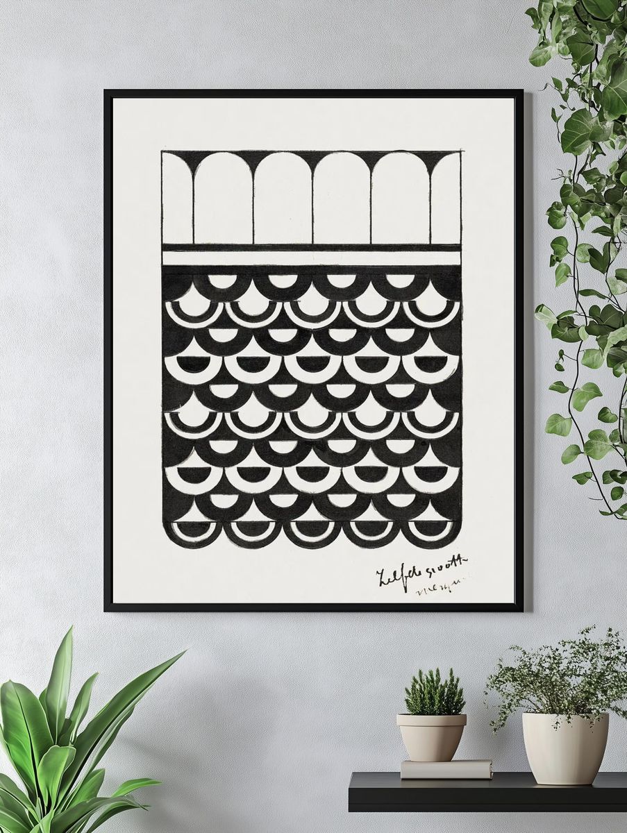 Ornament scales (Ornament van schubben). — room view 4