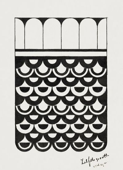 Ornament scales (Ornament van schubben). poster