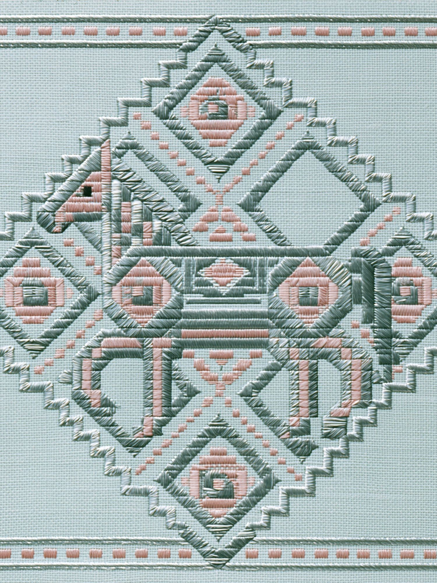Geometric Embroidery Pattern Poster. poster detail