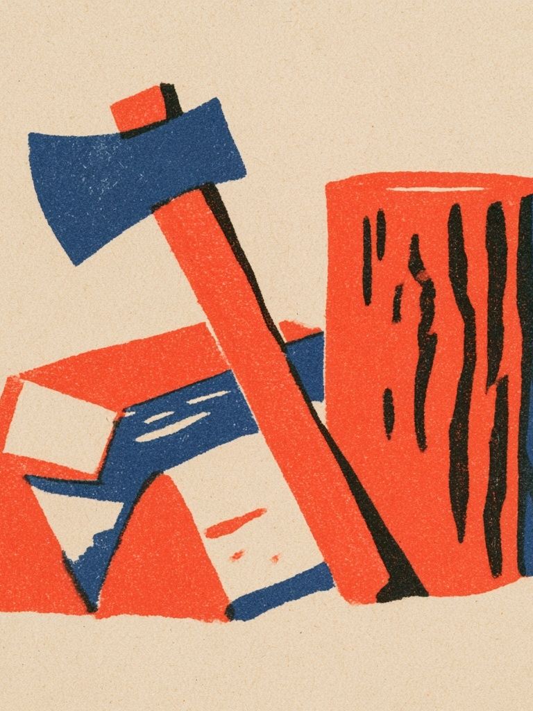 Geometric Red Blue Abstract Poster. poster detail