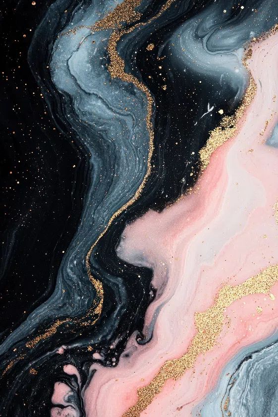 Abstract Marble Gold Glitter Poster. poster detail