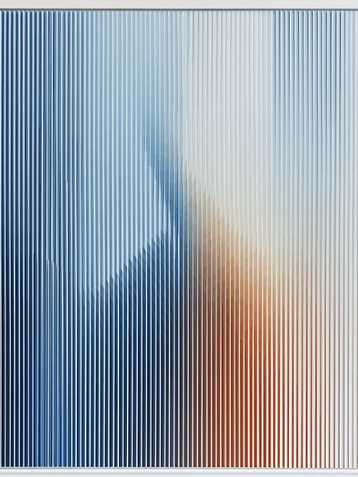 Blue and Orange Abstract Poster.