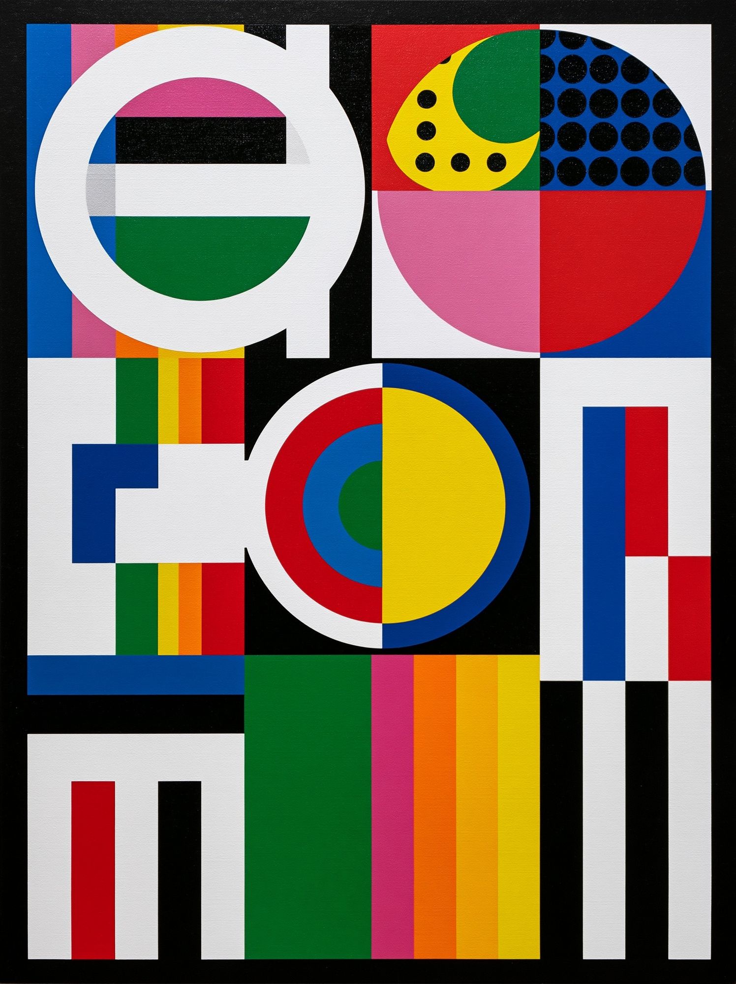 Geometric Color Blocks Abstract Poster. poster — abstract art