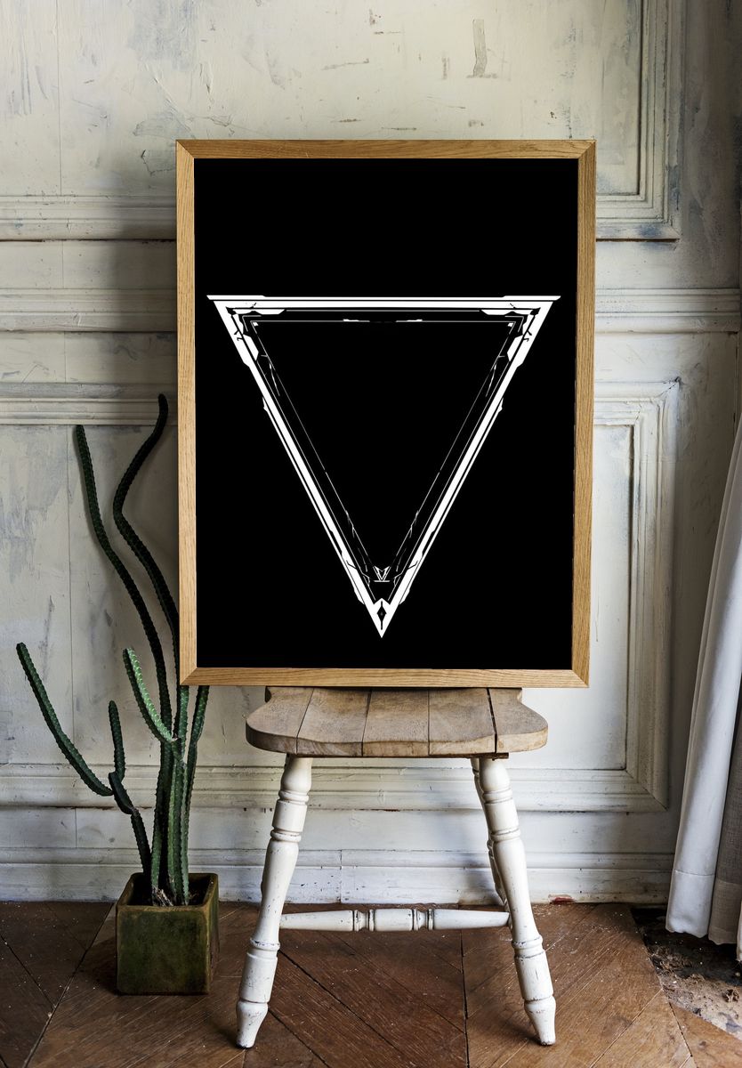 Inverted Triangle Minimalist Print. room preview